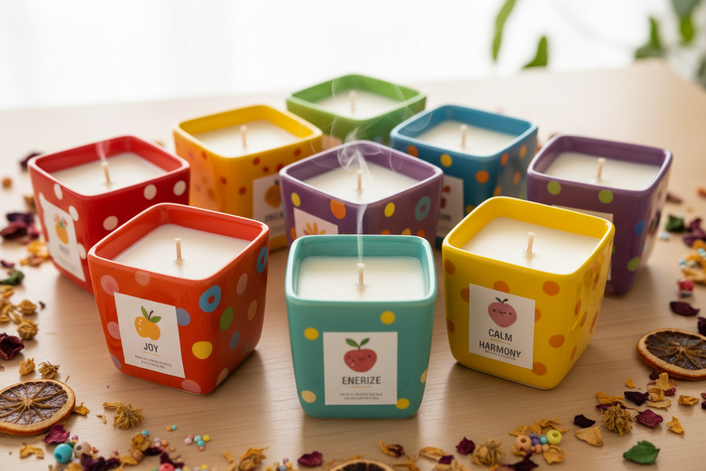 Colorful Rainbow Series Candle