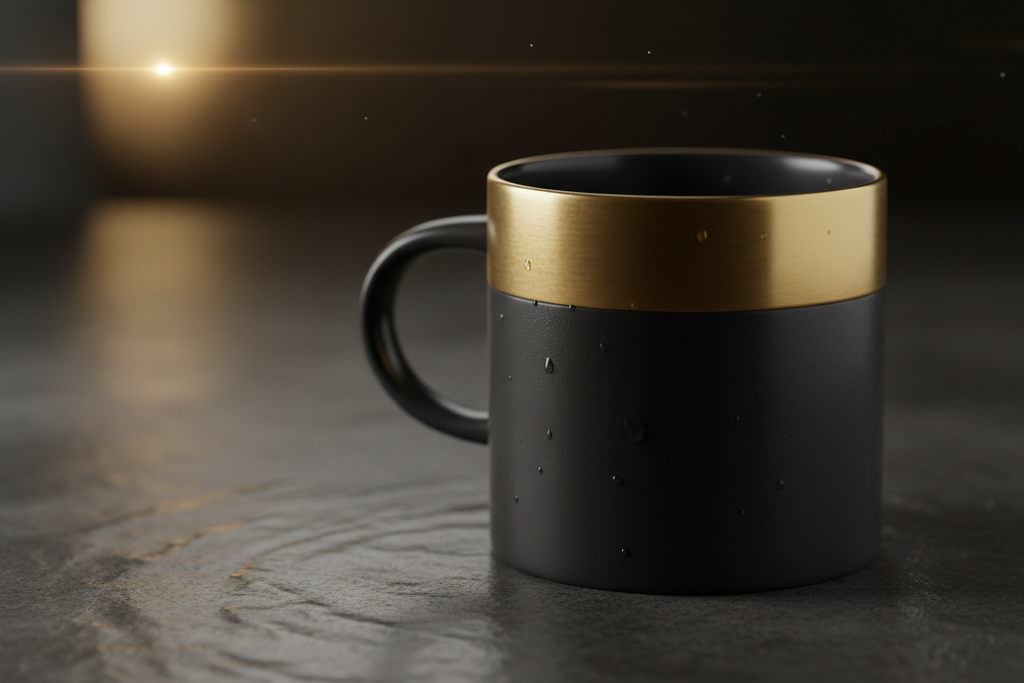 黑色金边奢华杯